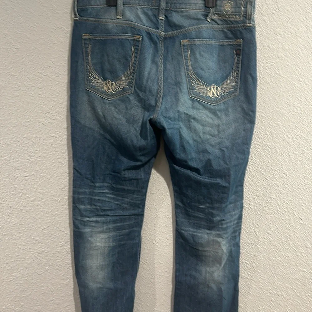 Rock & Republic Men's Blue Distressed Jeans 38X32 - Picture 6 of 10